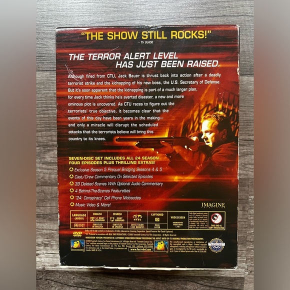 24 - Season 4 (DVD, 2009, 7-Disc Set) Box Set - Picture 2 of 5